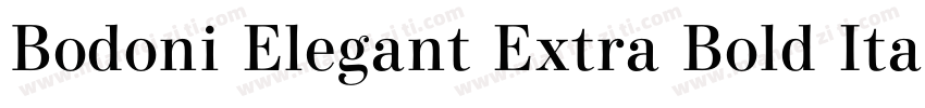 Bodoni Elegant Extra Bold Italic字体转换